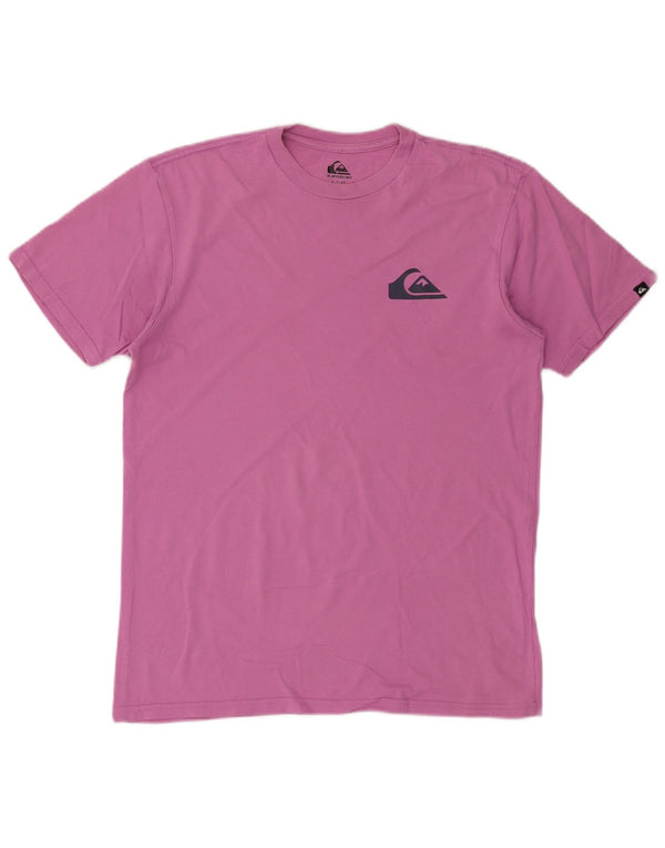 Quiksilver Camiseta Regular Fit para Hombre Top Small Pink Cotton