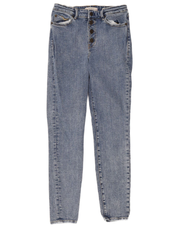 Guess Jeans Ajustados De Talle Alto Para Mujer W26 L28 Azul