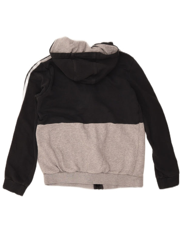 ADIDAS Sudadera con capucha y cremallera para niños 11-12 años Algodón color block negro
