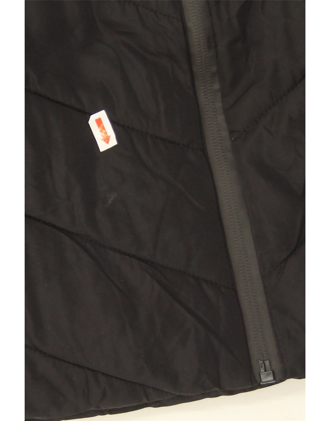 Zara Mujer Chaqueta Acolchada Con Capucha UK 10 Small Poliéster Negro