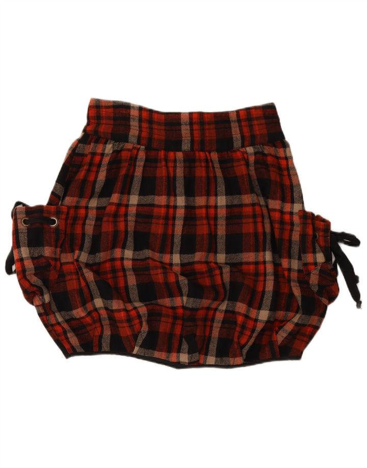 FORNARINA Falda Burbuja Mujer Grande W34 Lana A Cuadros Multicolor