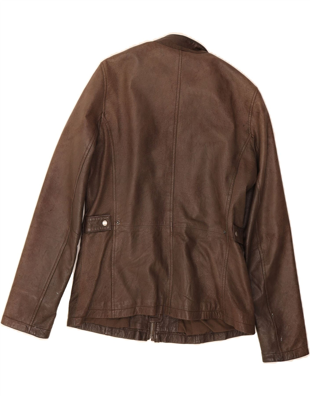 H.I.S Womens Leather Jacket EU 36 Small Brown Leather Vintage H.I.S and Second-Hand H.I.S from Messina Hembry 
