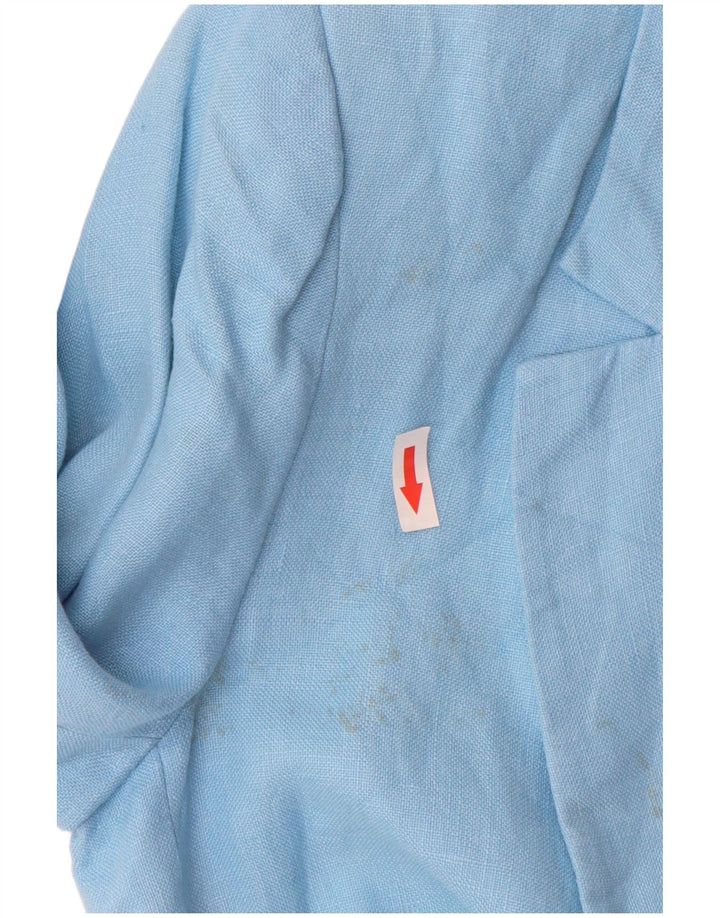 Zara Mujer Chaqueta Americana Abierta UK 40 XL Azul