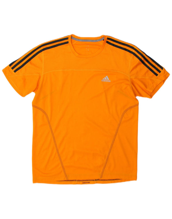 Adidas Hombre Camiseta Top Medium Naranja Colorblock