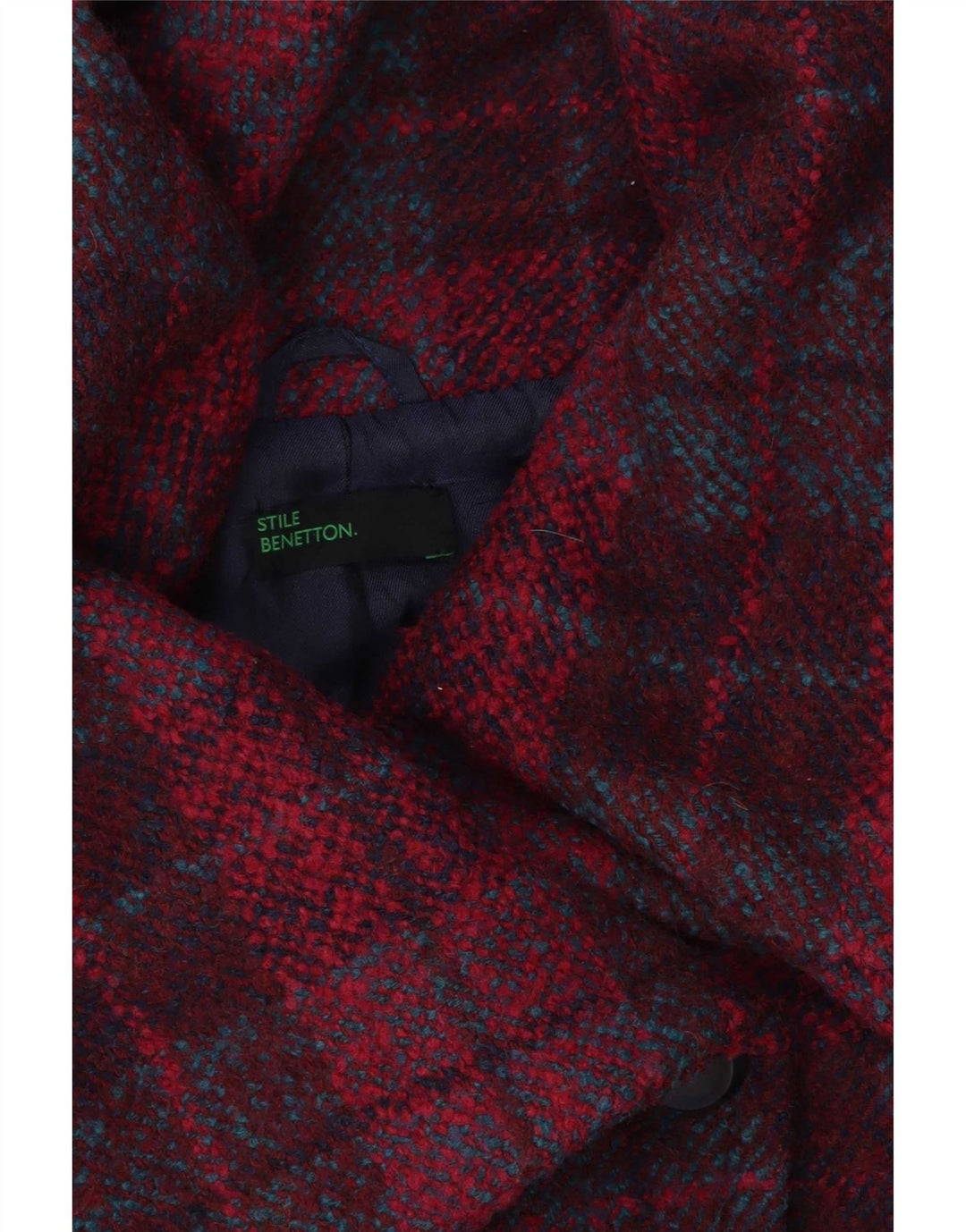 Chaqueta Benetton Mujer ES 44 Mediano Rosa Cuadros
