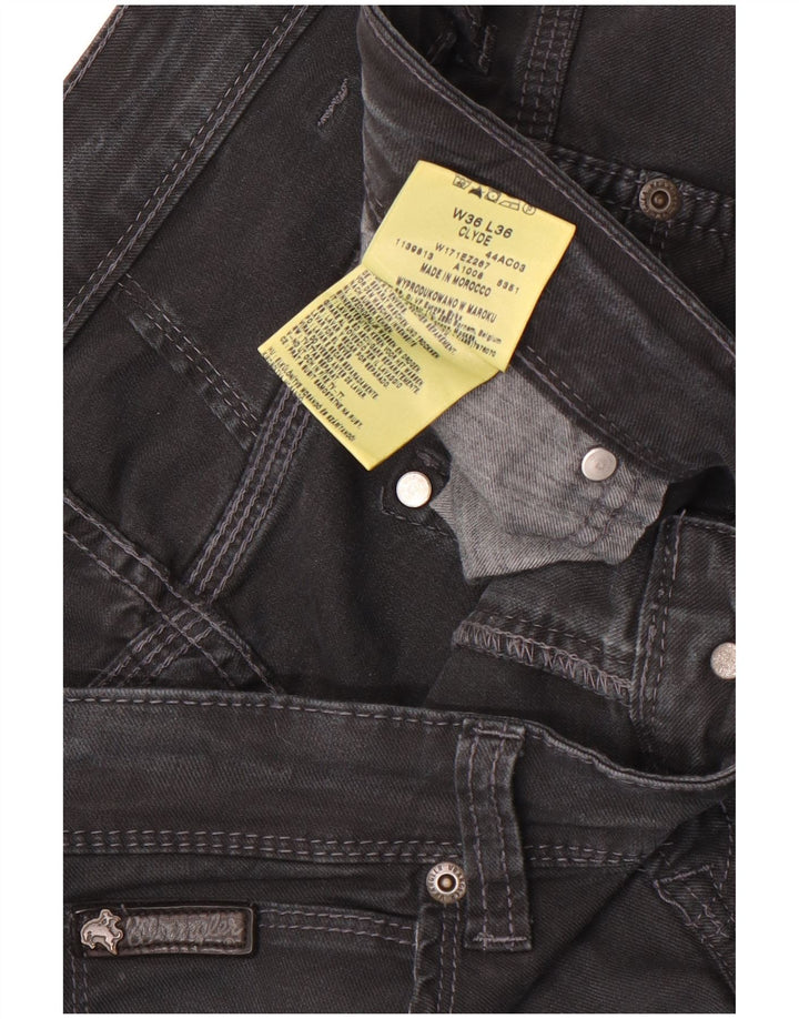 Wrangler Vaqueros rectos Clyde para hombre W36 L32 Algodón negro
