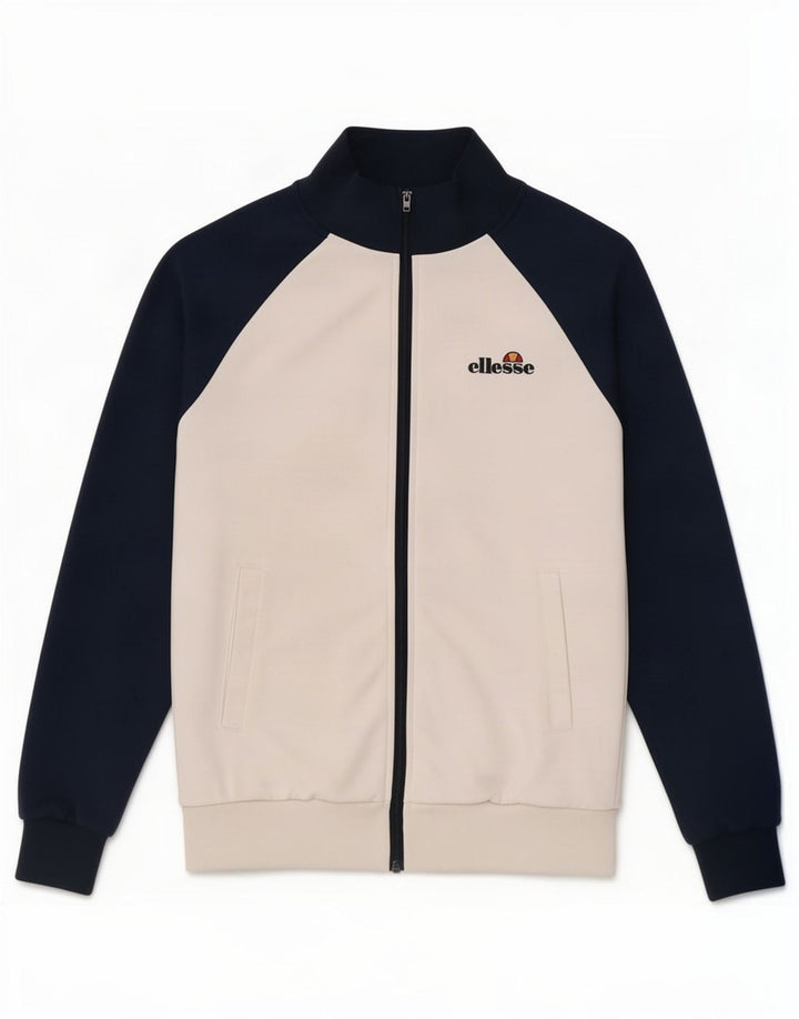 Ellesse Mens Chándal Top Chaqueta Grande Azul Marino Colorblock Poliéster