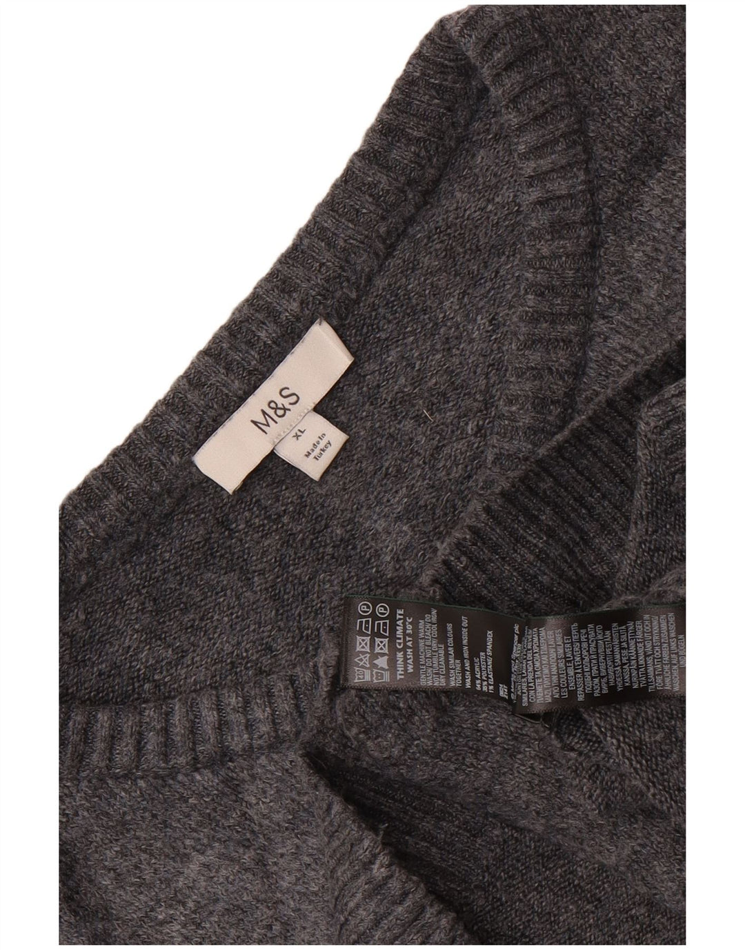 Marks & Spencer Suéter tipo cárdigan extragrande para mujer UK 40 XL Gris
