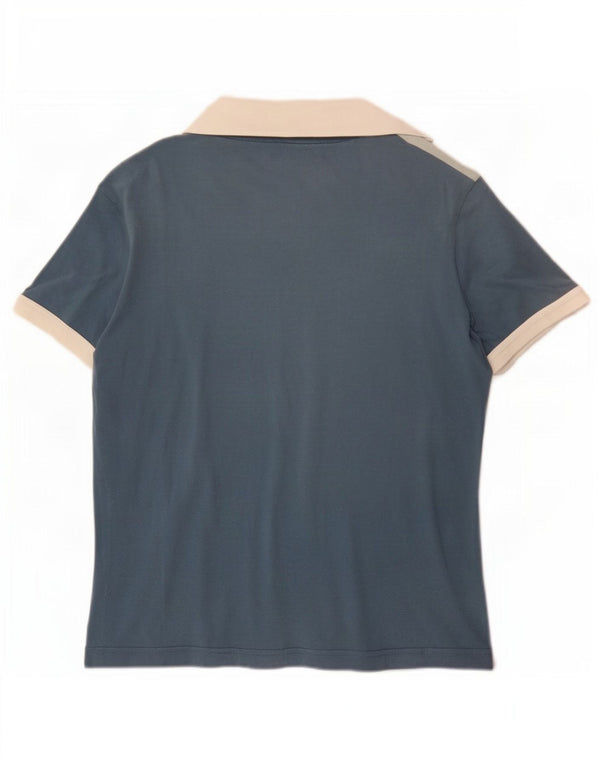 Maui and Sons Polo para mujer UK 44 Algodón azul medio con bloques de color