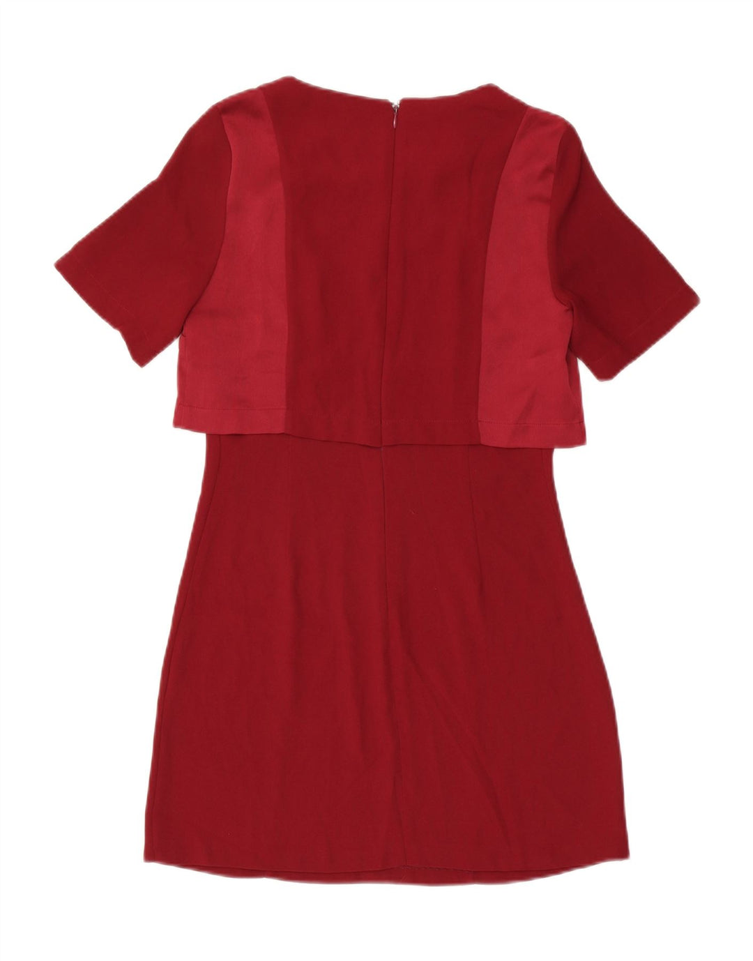 Topshop Vestido recto para mujer UK 10 Small Poliéster rojo