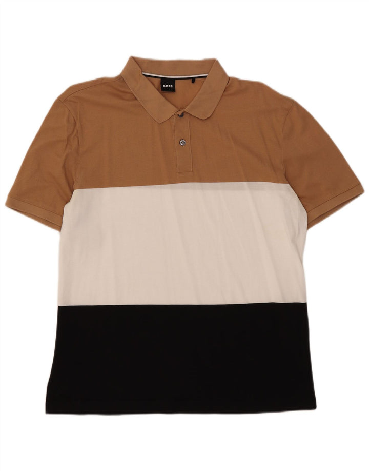 Hugo Boss Polo De Algodón Color Block Grande Multicolor | Hombre