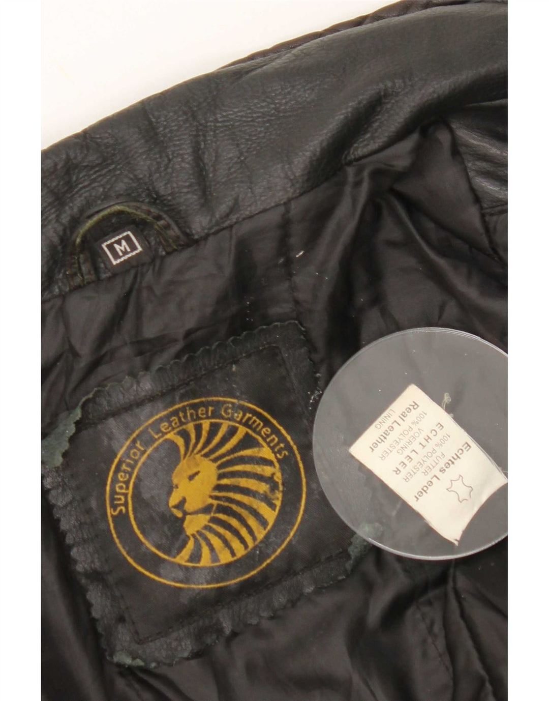 Chaqueta de cuero vintage para mujer Reino Unido 14 Negro medio