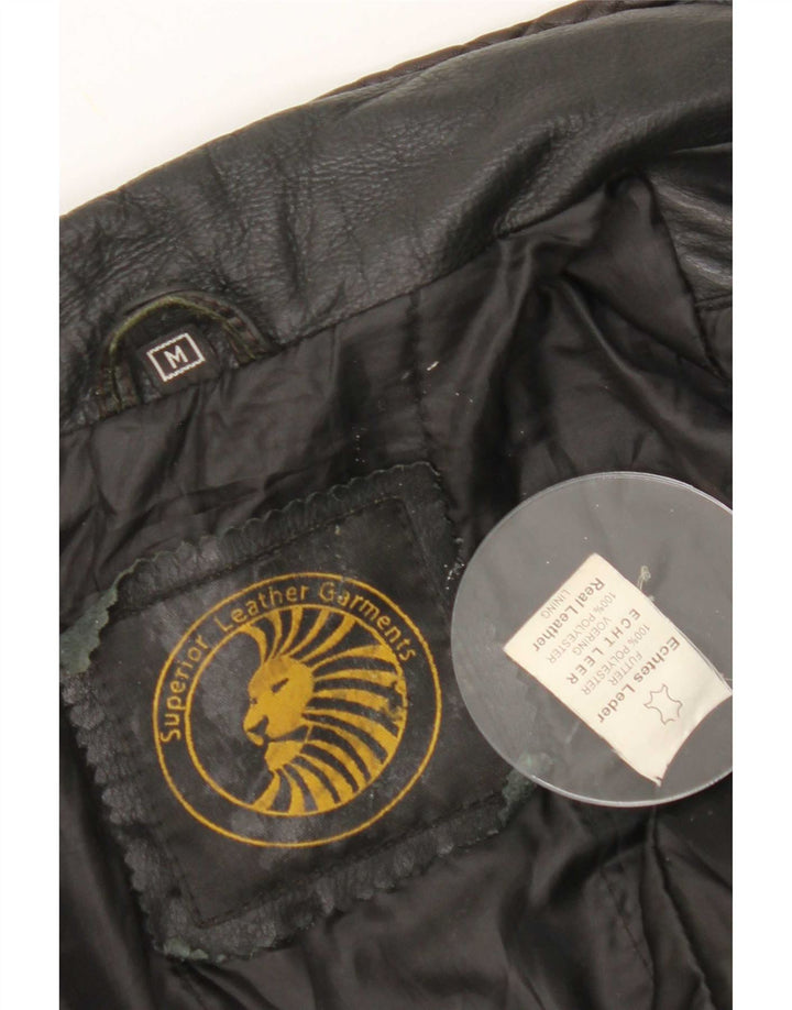 Chaqueta de cuero vintage para mujer Reino Unido 14 Negro medio