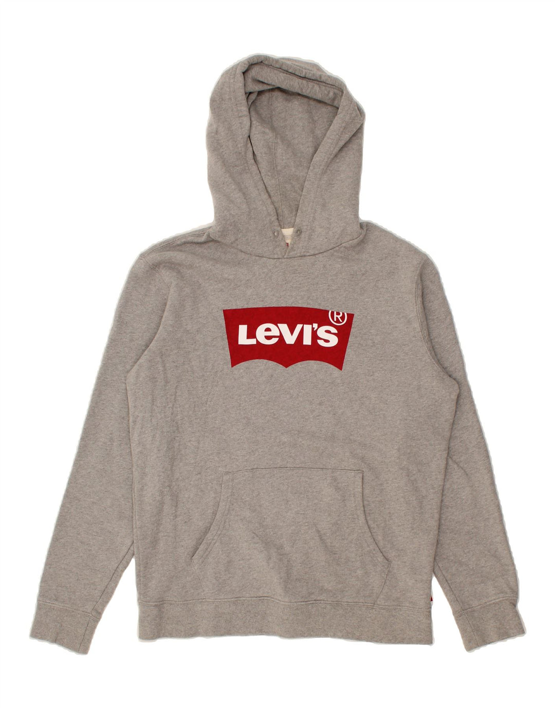 LEVI'S Mens Standard Fit Hoodie Jumper Medium Grey Cotton Vintage Levi's and Second-Hand Levi's from Messina Hembry 