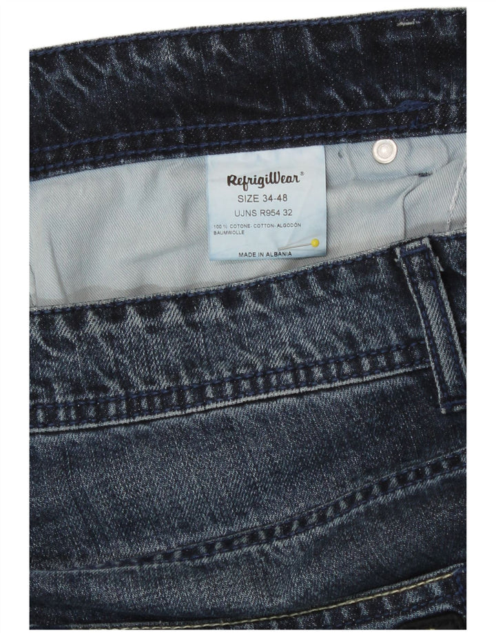 Refrigiwear Vaqueros ajustados para hombre W34 L30 Algodón azul marino