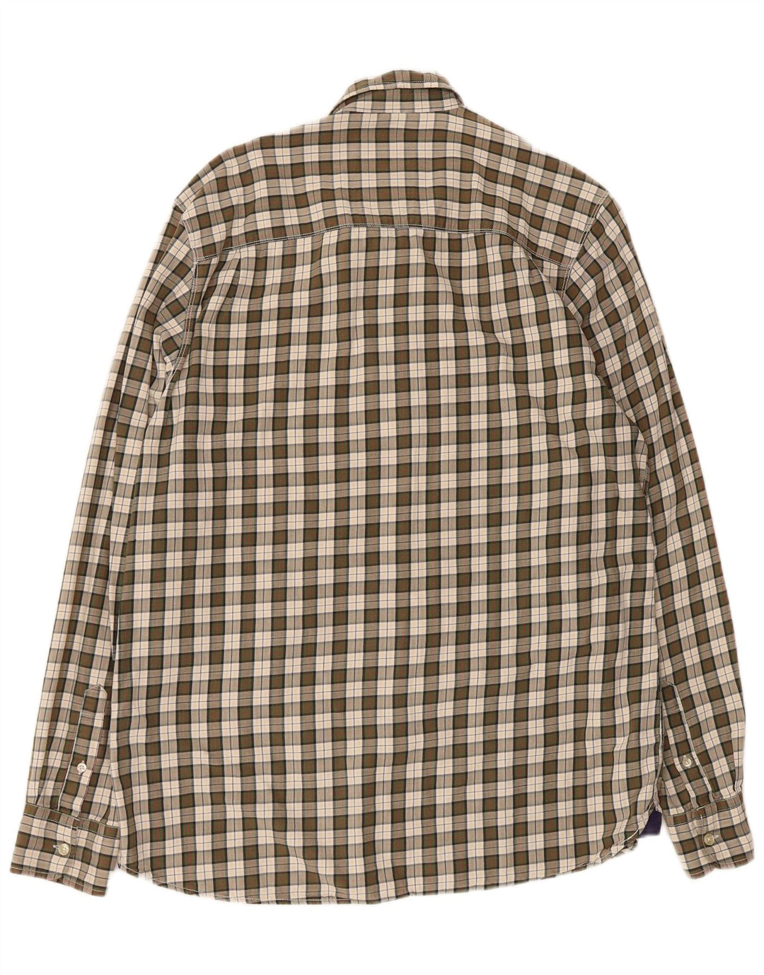Camisa North Sails Hombre XL Algodón A Cuadros Caqui