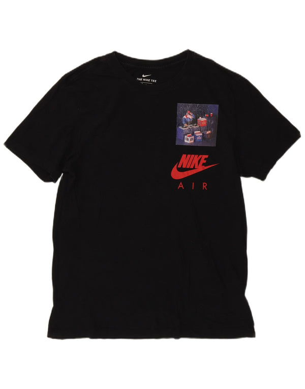 Camiseta Nike Air Graphic para hombre, talla mediana, algodón negro