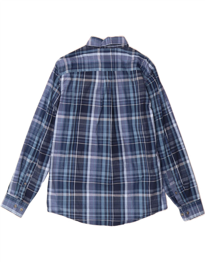 EDDIE BAUER Mens Classic Fit Shirt Medium Blue Check Cotton Vintage Eddie Bauer and Second-Hand Eddie Bauer from Messina Hembry 