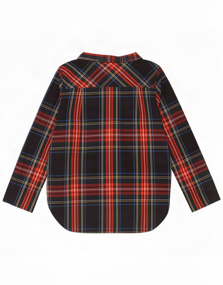 J. Crew Blusa de manga larga para mujer US 8 Mediana Multicolor Cuadros