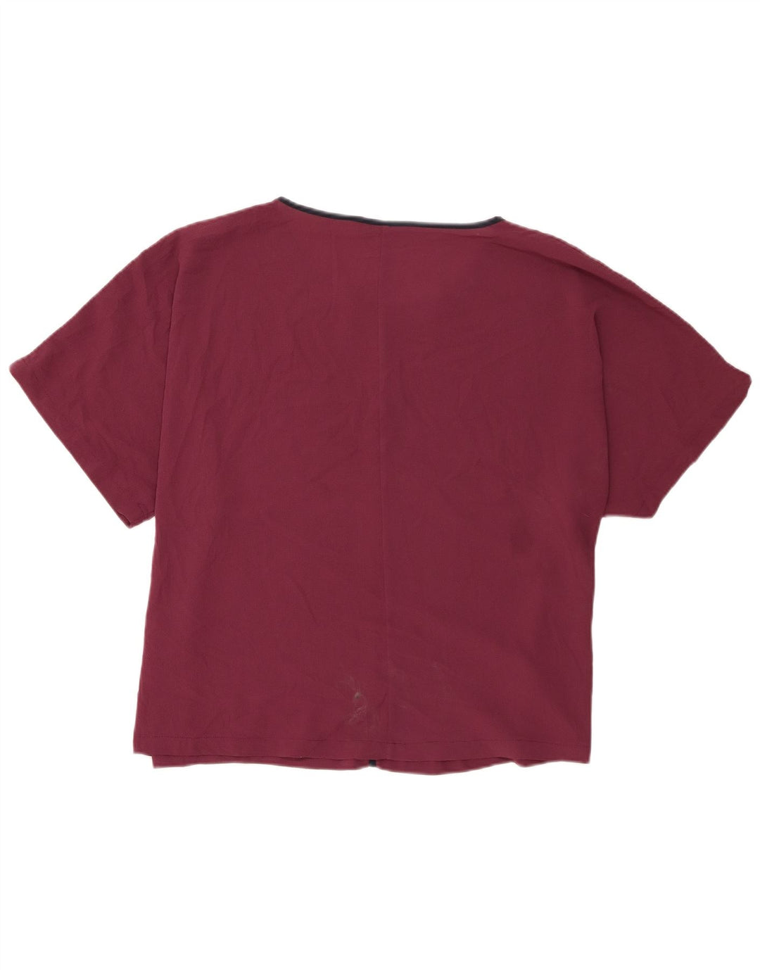 Marks & Spencer Blusa regular para mujer UK 20 2XL Poliéster burdeos