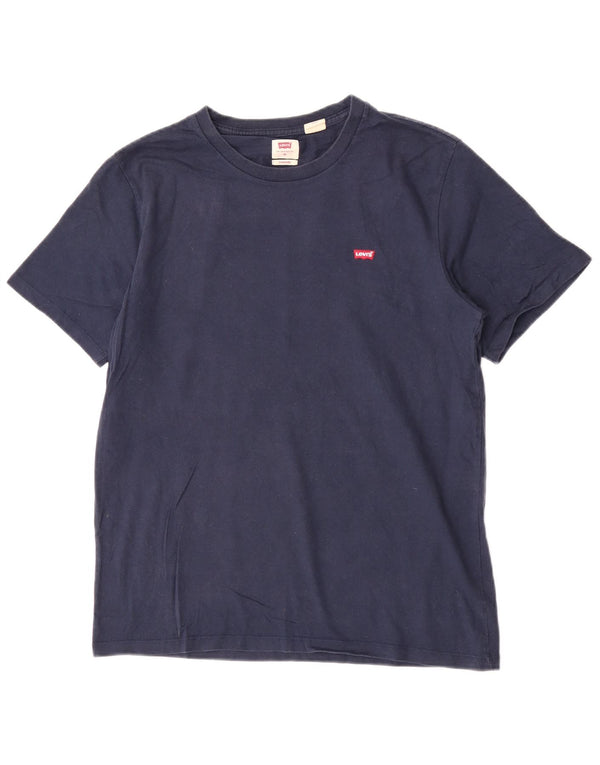 Levi's Camiseta estándar para hombre, talla mediana, azul marino