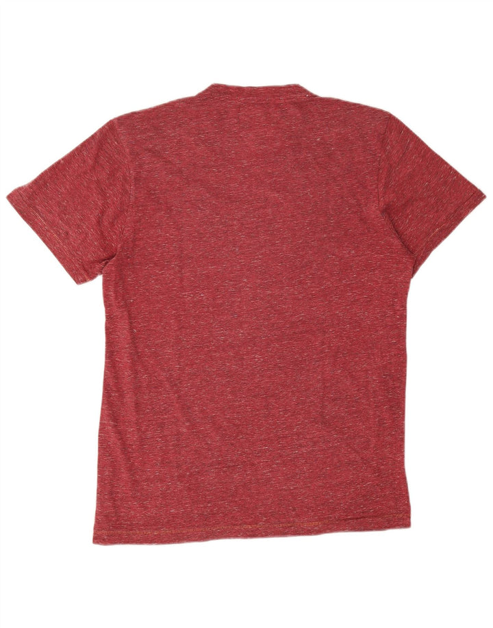 Desigual Hombre Camiseta Gráfica Top Pequeño Granate Moteado