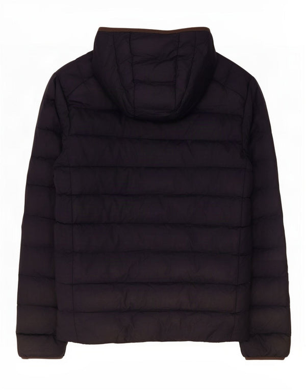 Calvin Klein Chaqueta acolchada con capucha para hombre UK 40 Large Nylon azul marino