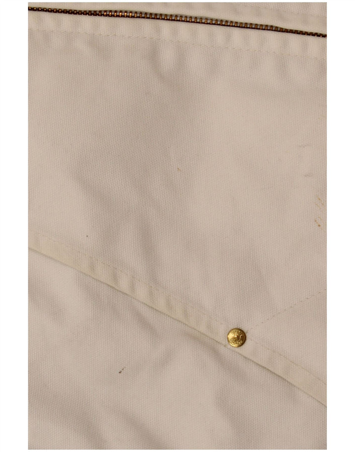 Richlu Chaqueta bomber con capucha para hombre UK 40 Large Off White Cotton