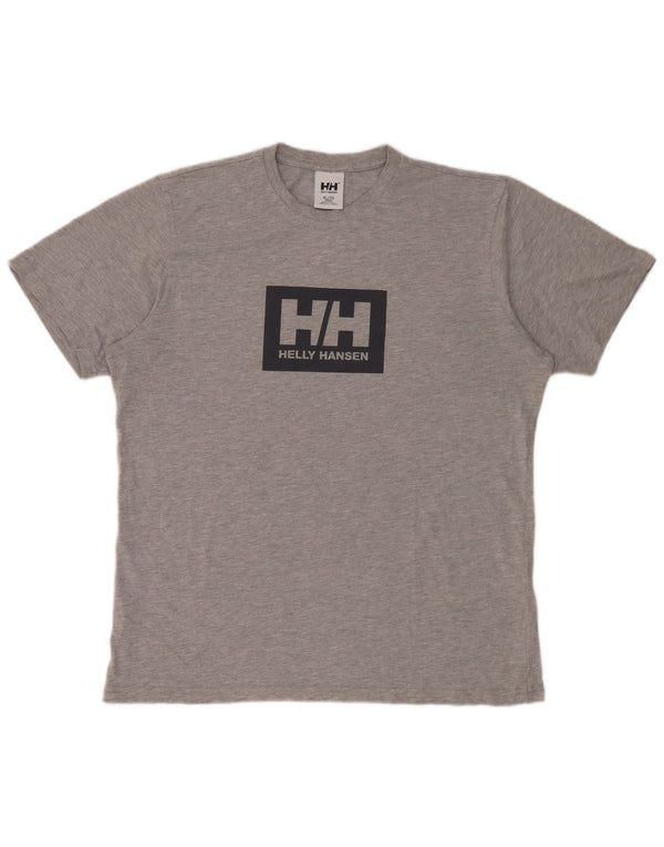 Helly Hansen Camiseta gráfica para hombre Top XL Gris Algodón