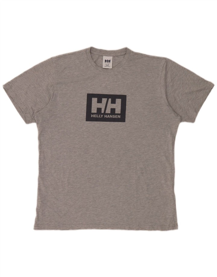Helly Hansen Camiseta gráfica para hombre Top XL Gris Algodón