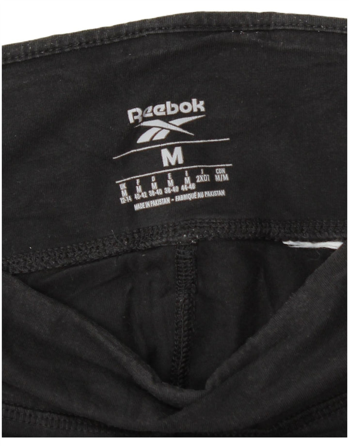 REEBOK Leggings gráficos para mujer Reino Unido 12/14 Mediano Negro