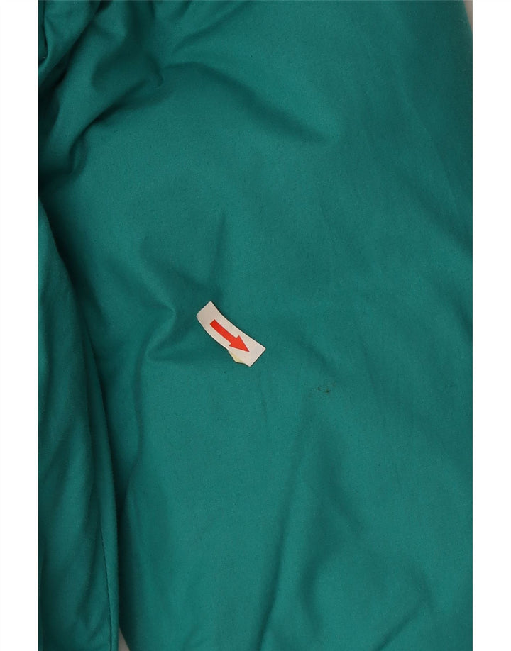 Vintage hombres chaqueta acolchada Reino Unido 40 algodón turquesa grande