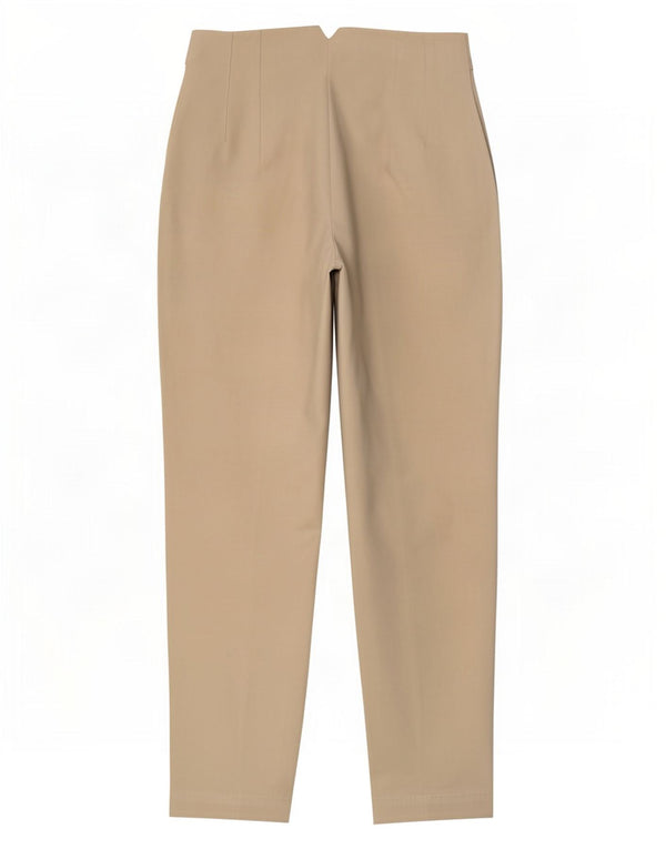 Zara Mujer Pantalón De Traje Crop Tapered Mediano W28 L26 Poliéster Beige