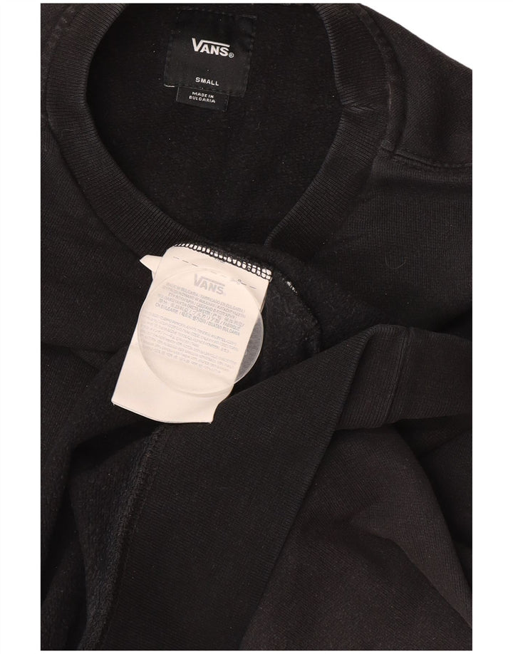 VANS Hombre Graphic Sudadera Jumper Small Black Cotton