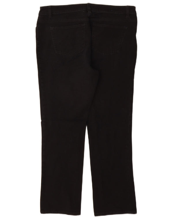 CHAPS Pantalones casuales rectos pequeños para mujer US 10 Large W30 L27 Negro