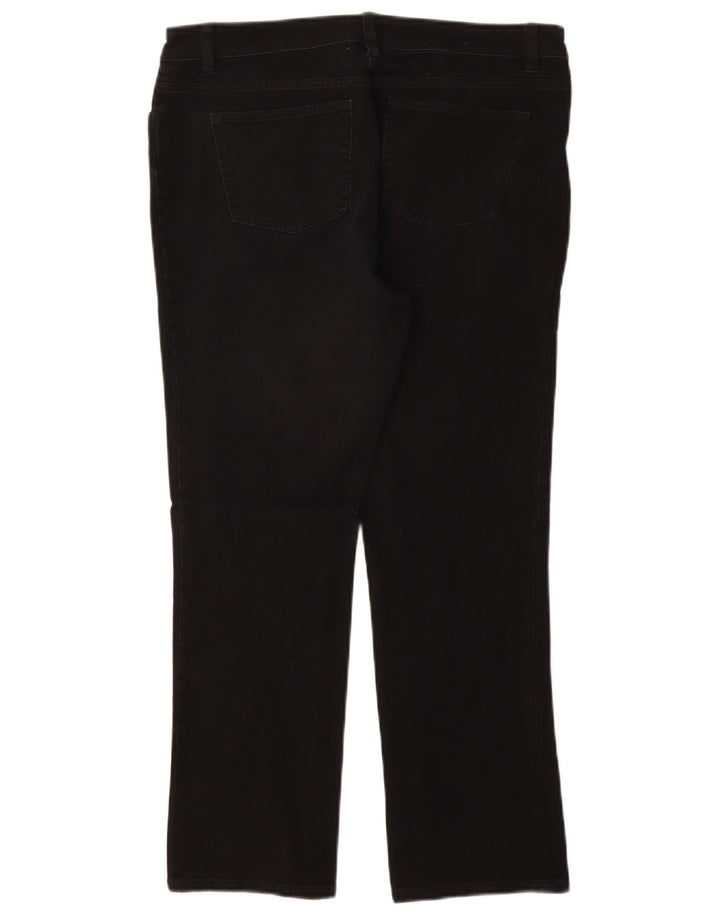 CHAPS Pantalones casuales rectos pequeños para mujer US 10 Large W30 L27 Negro