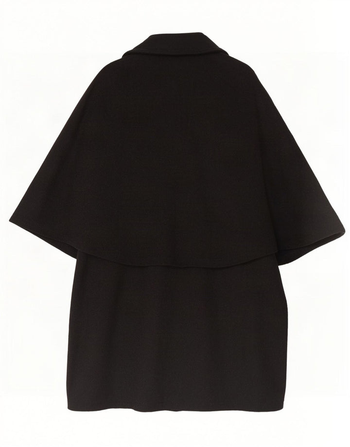 Abrigo Poncho Superior Para Mujer Talla Única Lana Color Block Gris
