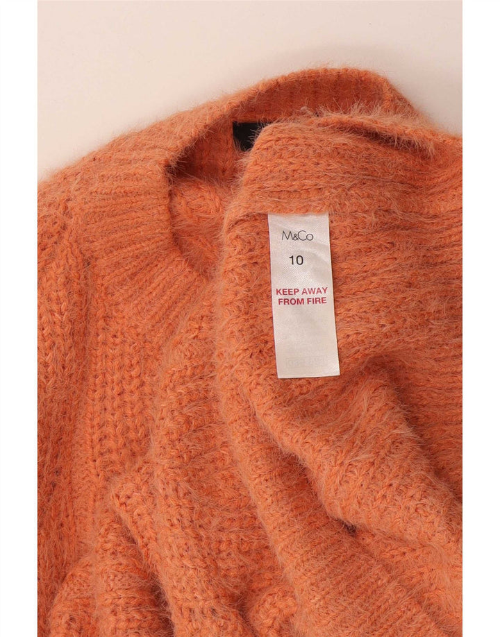 M&Co Suéter tipo jersey de cuello redondo de gran tamaño para mujer Reino Unido 10 Pequeño Acrílico naranja