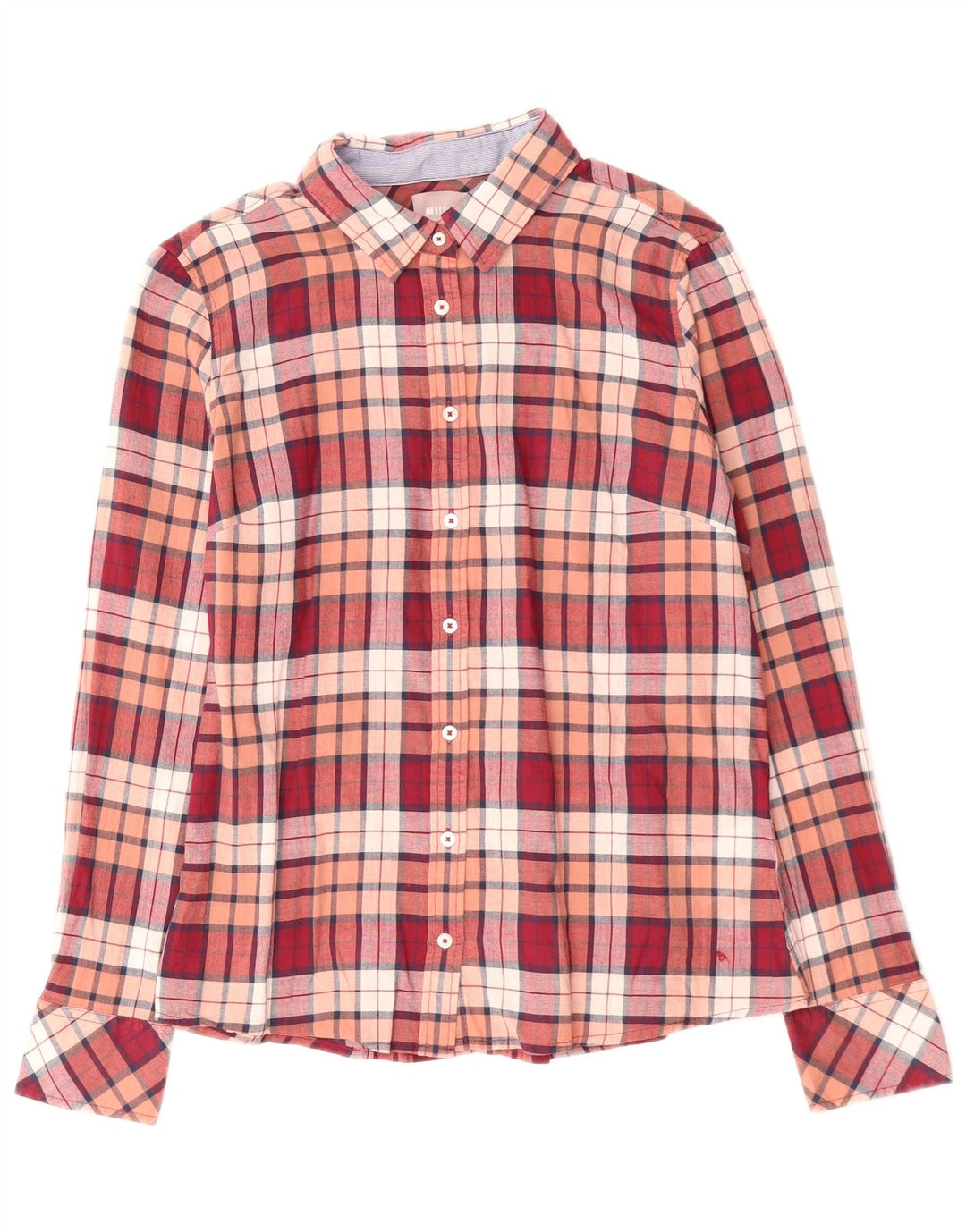 MUSTANG Camisa de mujer EU 36 Algodón a cuadros rosa pequeño