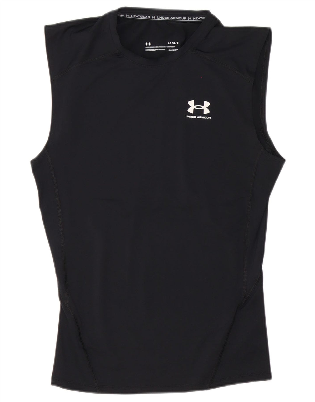 Under Armour Camiseta sin mangas Heat Gear para hombre Poliéster negro grande