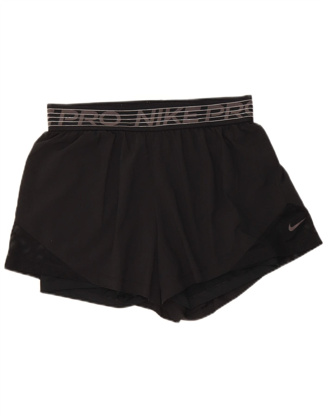Nike Dri Fit Graphic - Pantalones cortos deportivos para mujer, talla M, poliéster negro