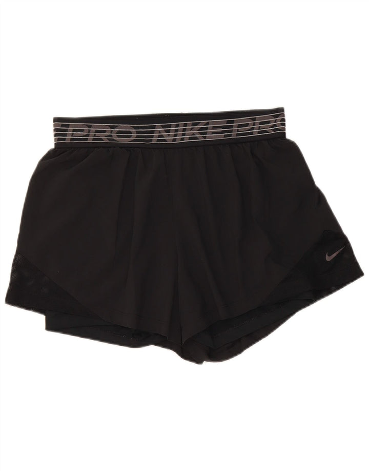 Nike Dri Fit Graphic - Pantalones cortos deportivos para mujer, talla M, poliéster negro