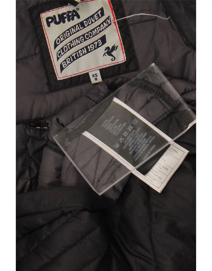 PUFFA Chaqueta acolchada para mujer Talla 8 XS Nylon negro