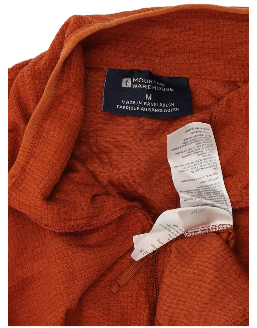 MOUNTAIN WAREHOUSE Sudadera con cuello y cremallera para hombre Jersey Naranja medio Poliéster
