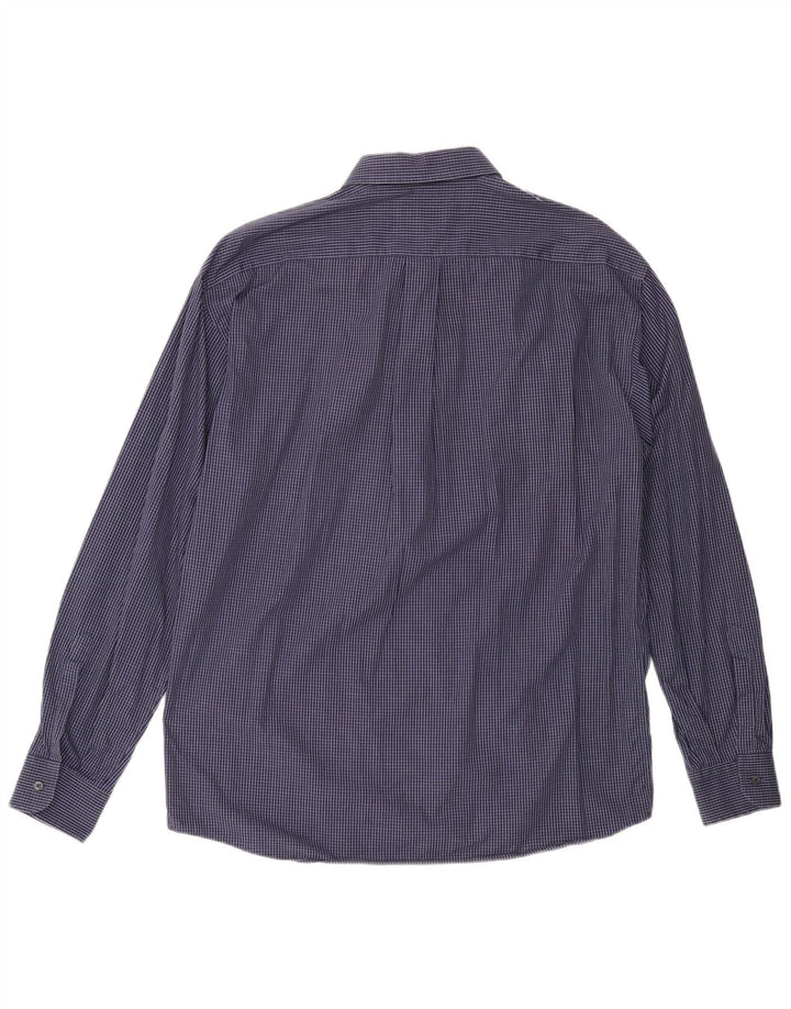 NAVIGARE Camisa Hombre Grande Cuadros Azul Marino