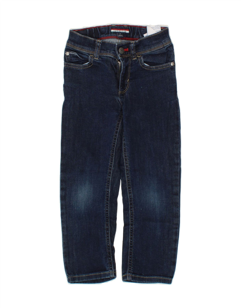 TOMMY HILFIGER Boys Straight Jeans 4-5 Years W21 L18 Navy Blue Cotton Vintage Tommy Hilfiger and Second-Hand Tommy Hilfiger from Messina Hembry 