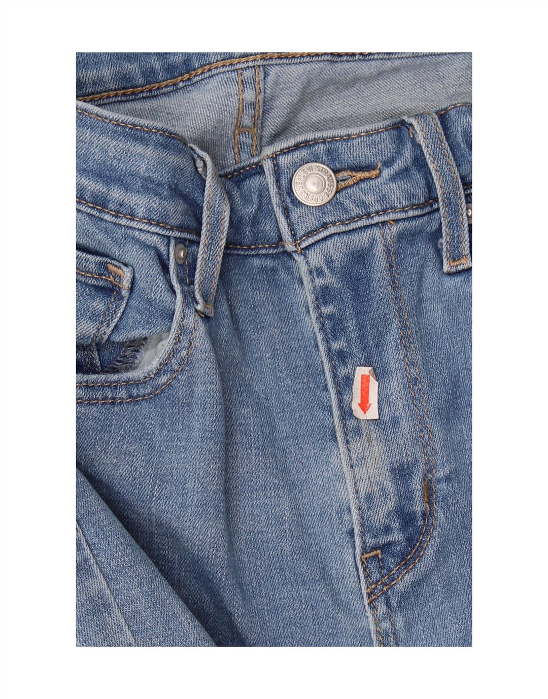 Levi's Vaqueros pitillo de talle alto 721 para mujer W27 L32 Algodón azul
