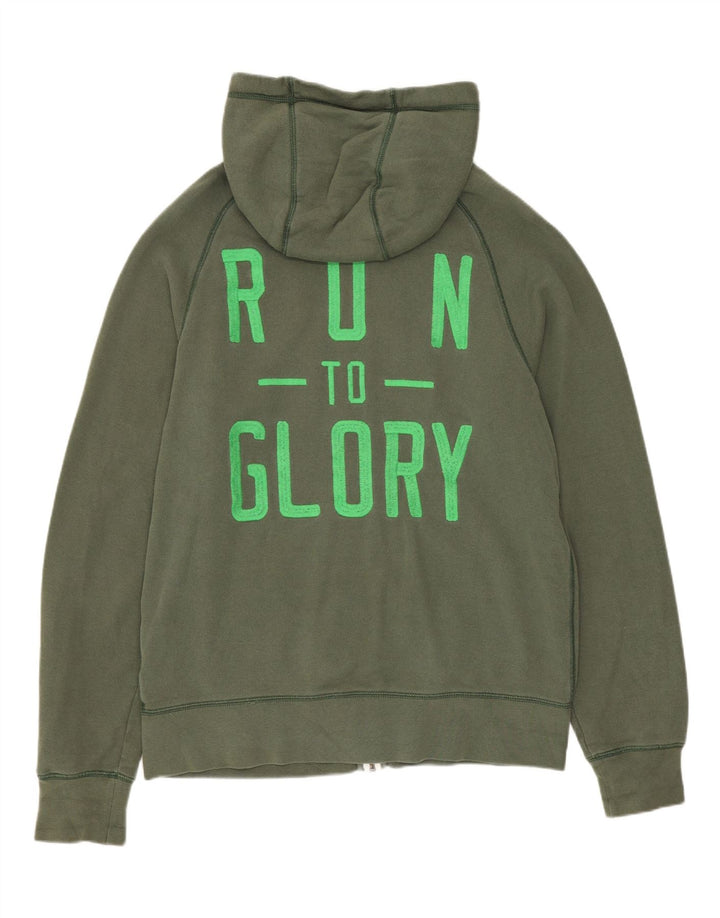 Nike - Sudadera con capucha y cremallera para hombre, algodón caqui mediano