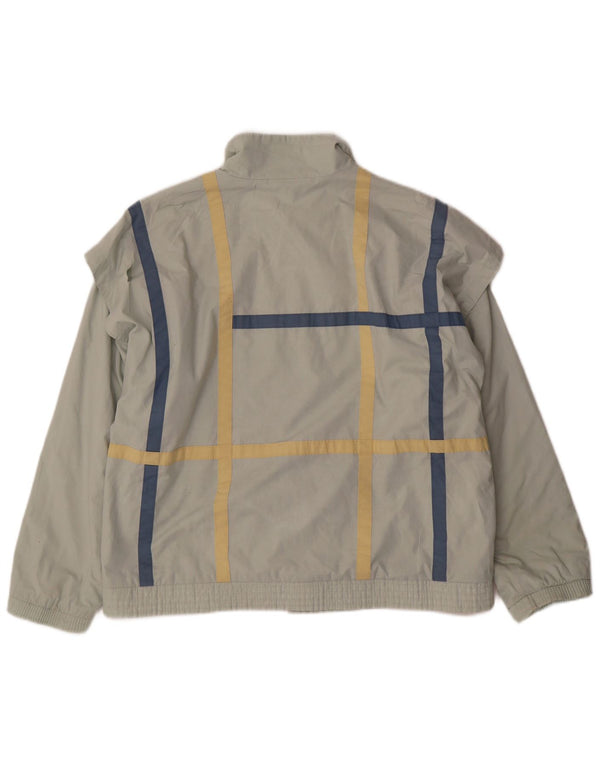 Adidas Chaqueta Bomber para Mujer UK 18 XL Algodón a Cuadros Verde