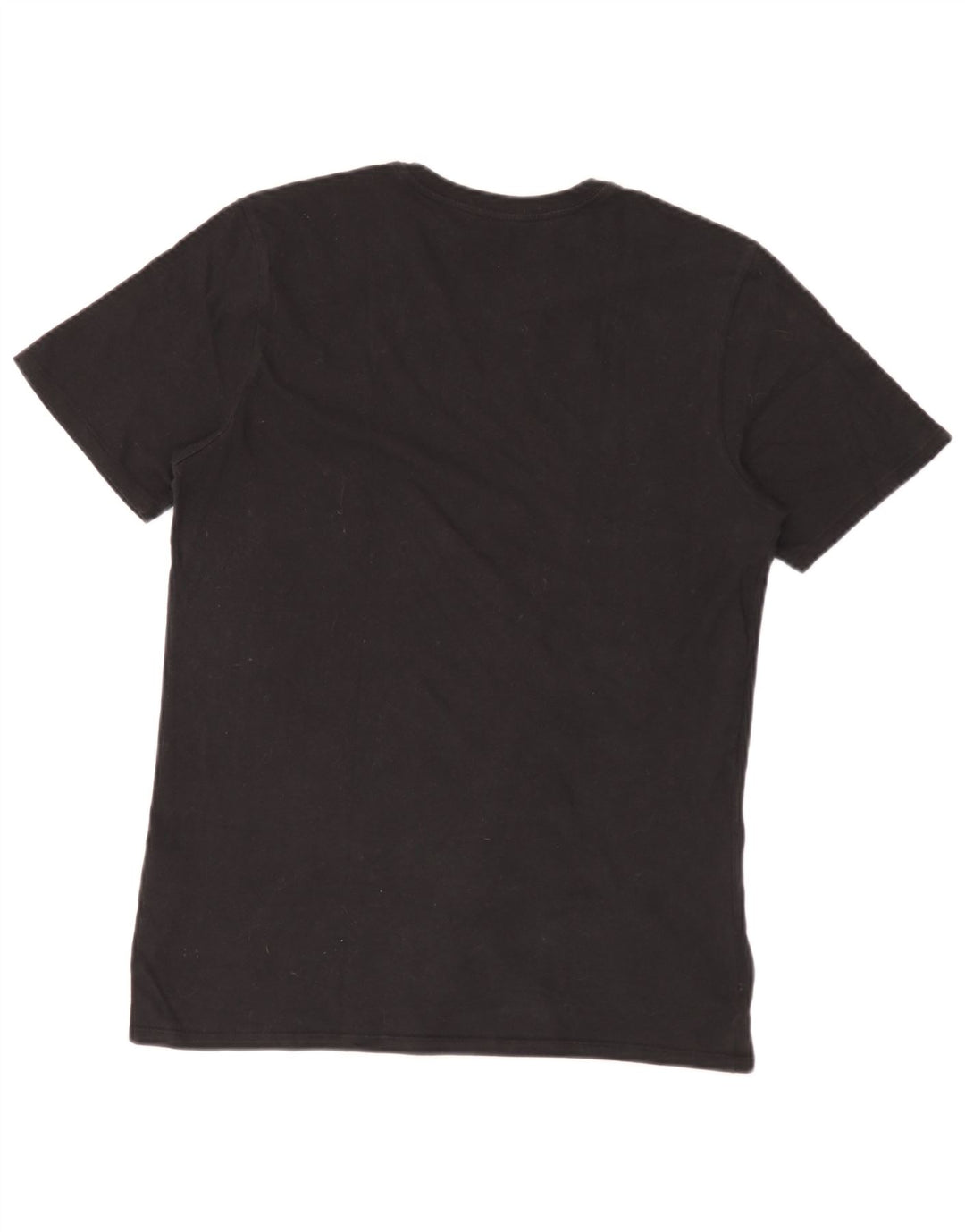 Nike Camiseta de corte atlético para hombre, talla mediana, algodón negro